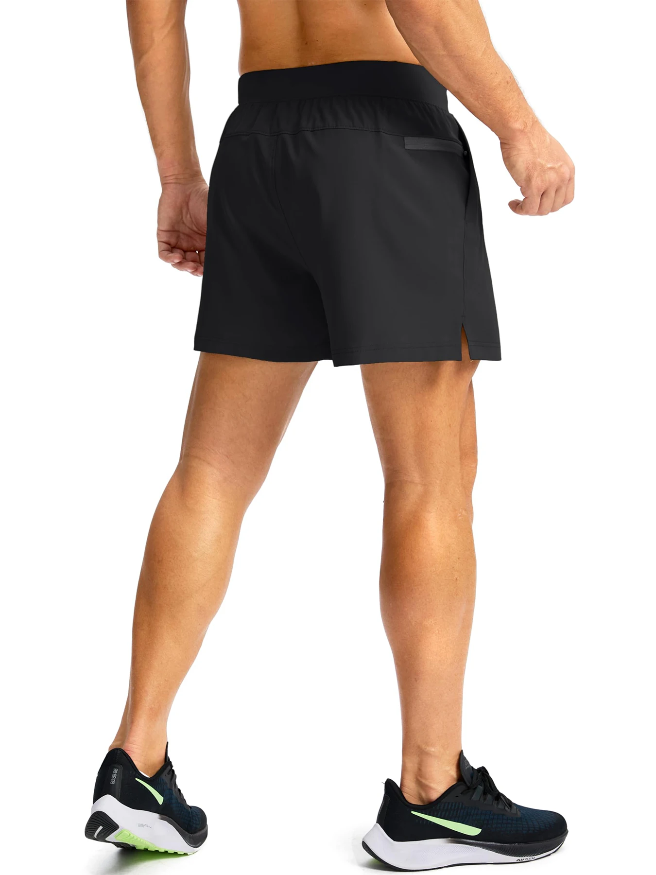 Men Quick Dry Running Shorts with Phone Pockets Drawstring Waist Athletic Training Workout Sports Short Pants