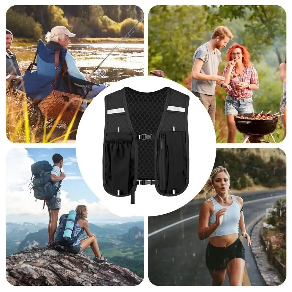 Waterproof Reflective Running Vest Pack Breathable Multifunctional Running Hydration Vest Bag Adjustable Convenient
