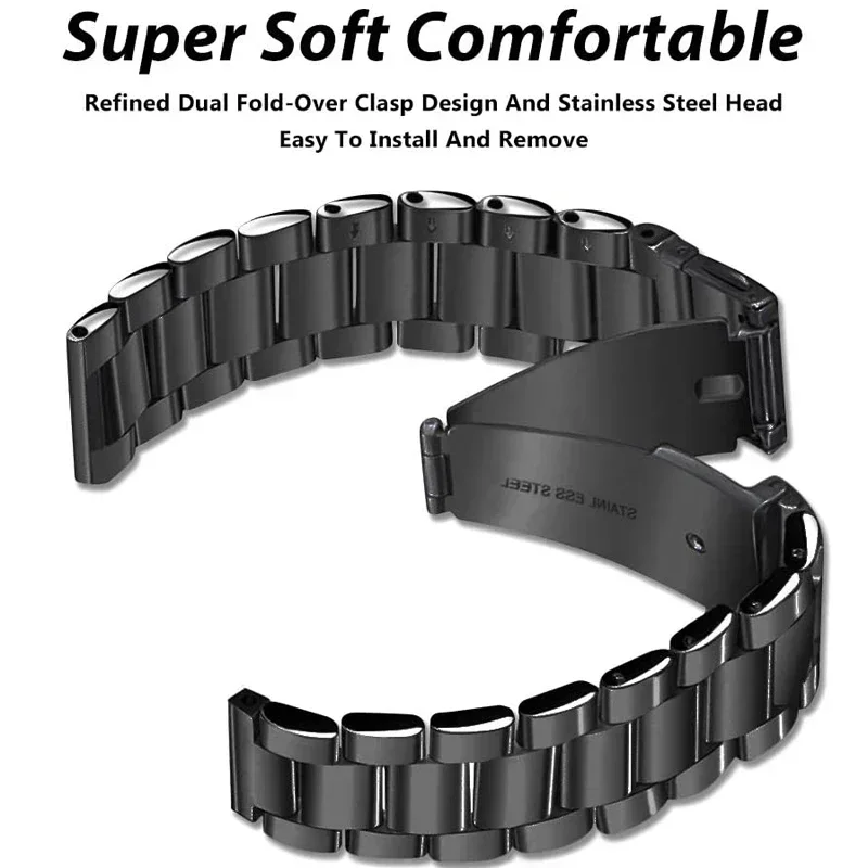 สายสแตนเลสสําหรับนาฬิกา Huawei GT5 GT5Pro 46 มม.สร้อยข้อมือโลหะสําหรับ Huawei Watch 5 4 3Pro GT2 3 4 46 มม.GT2e