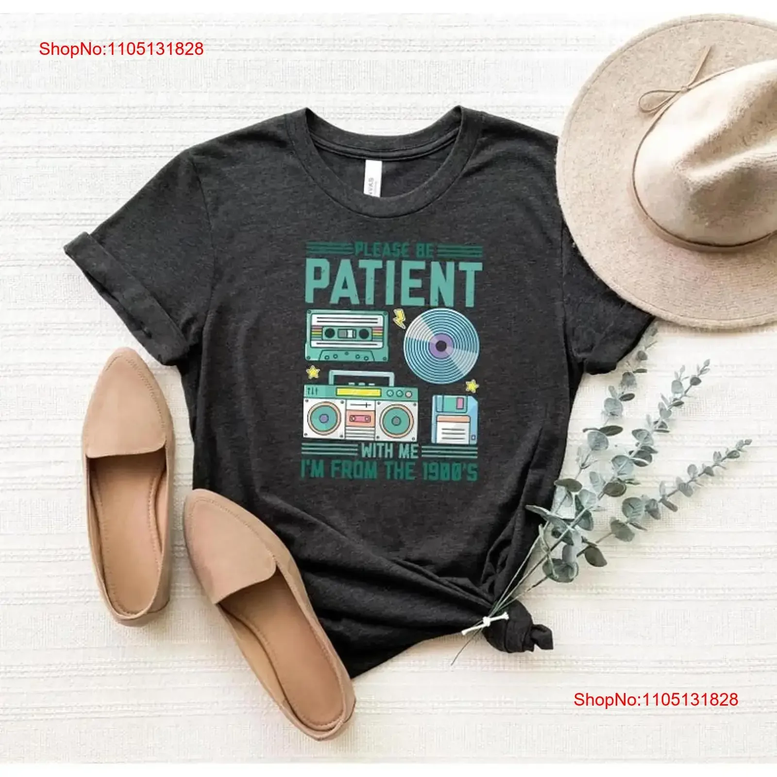 Por favor, tenga paciencia conmigo, soy de los años 1900, camiseta divertida, divertida, vintage, lavada, elegante, Unisex, ligeramente informal, transpirable