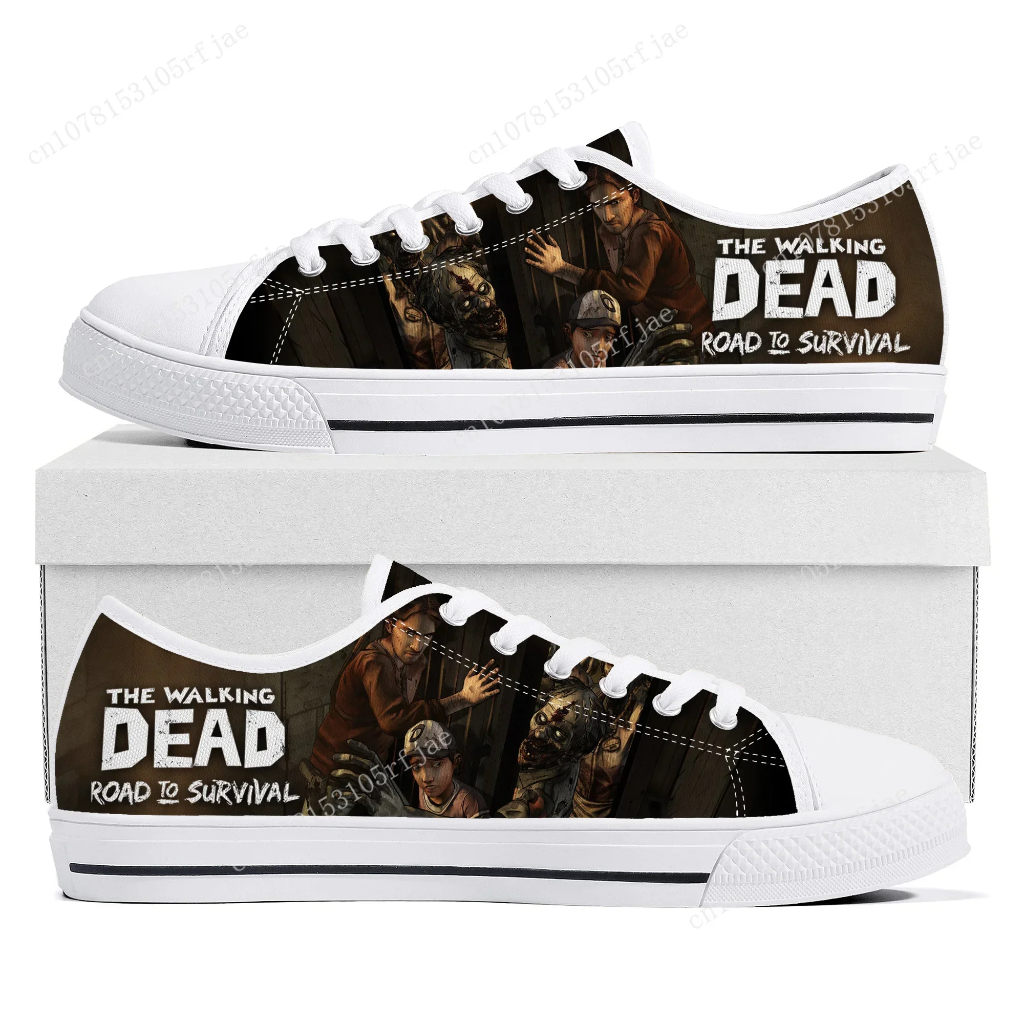 

The Walking Dead Low Top Sneakers Cartoon Game Women Men Teenager High Quality Canvas Sneaker Couple Fashion Custom Built Shoes