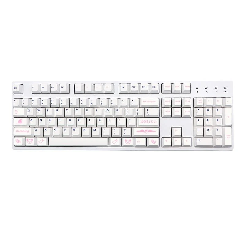 Dye Sub Dreaming Girl Keycaps English 6.25U Space for 133 Keys Cherry MX Switch Best Sale