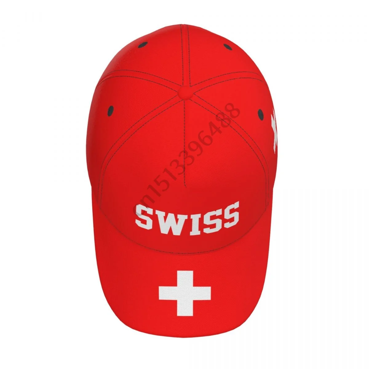 Switzerland Country Flag Soccer Hats Sun Baseball Cap Breathable Adjustable Men Women Outdoor Fishing Hat