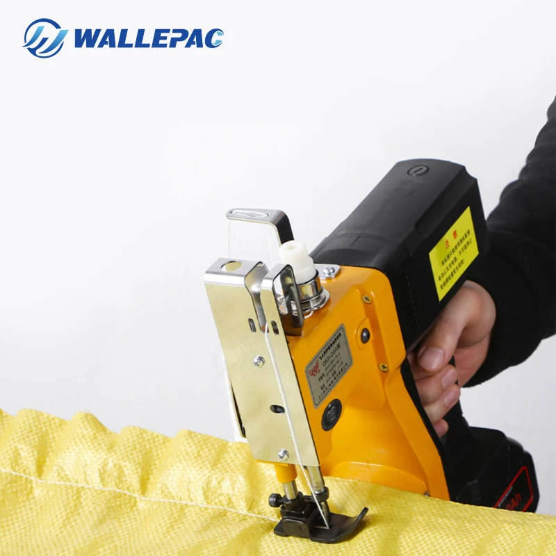 

Wallepac Woven Bag Sewing Machine Industrial Electric Hand Closer Cordless Closing Stitcher Sewer Packing