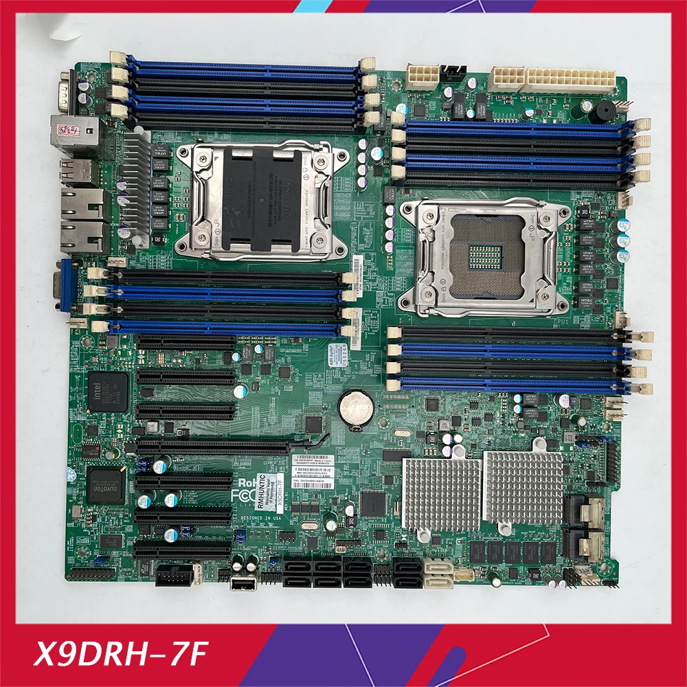 Server Motherboard For SuperMicro X9DRH-7F X79 2011 C602 SAS