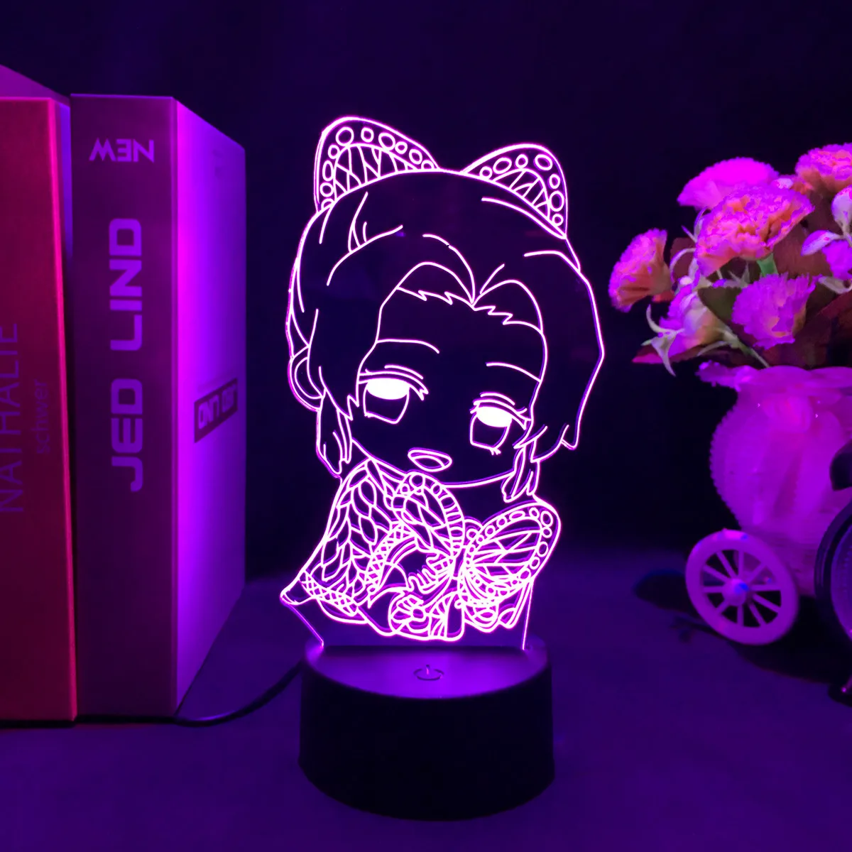 Manga 3d Light Kimetsu No Yaiba for Bedroom Decor Night Light Birthday Gift Table Lamp Anime Demon Slayer Mitsuri Kanroji Figure