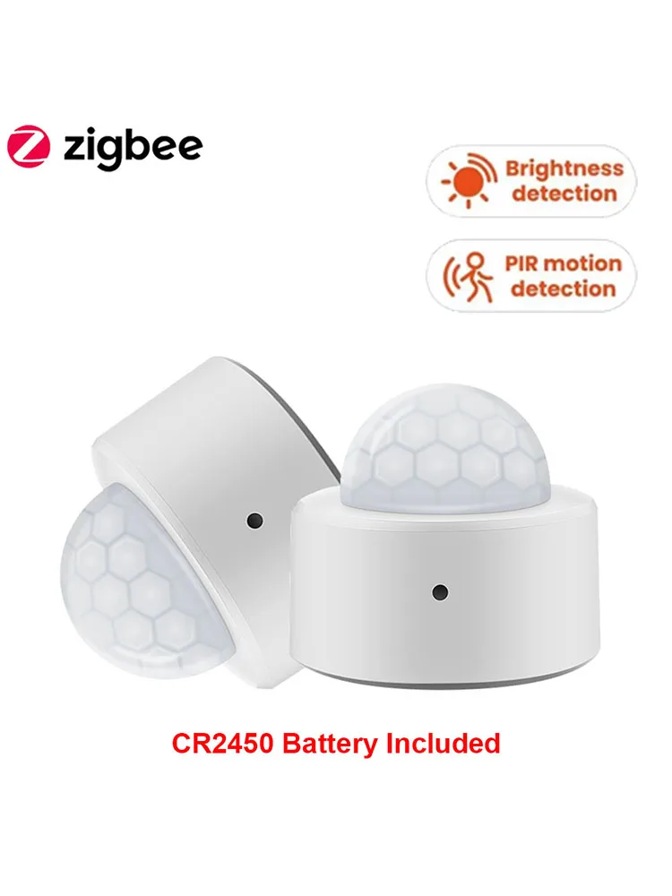 Czujnik ruchu PIR Zigbee Mini 2 w 1 + Jasny czujnik podczerwieni Lux do alarmu antywłamaniowego — zdjęcie 2