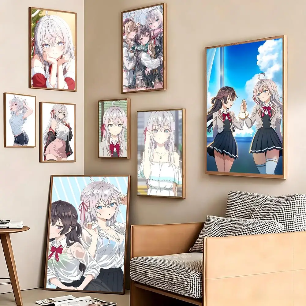 School Anime Roshidere Alya-san Poster Pegatina artistica HD autoadhesiva impermeable para salon dormitorio