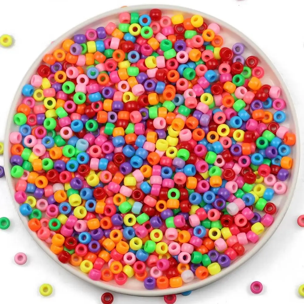 1000Pcs 6x9mm Dreadlock Hair Beads Halloween Christmas Theme DIY Crafts Bead Stringing Materials Handmade Beading Luminous