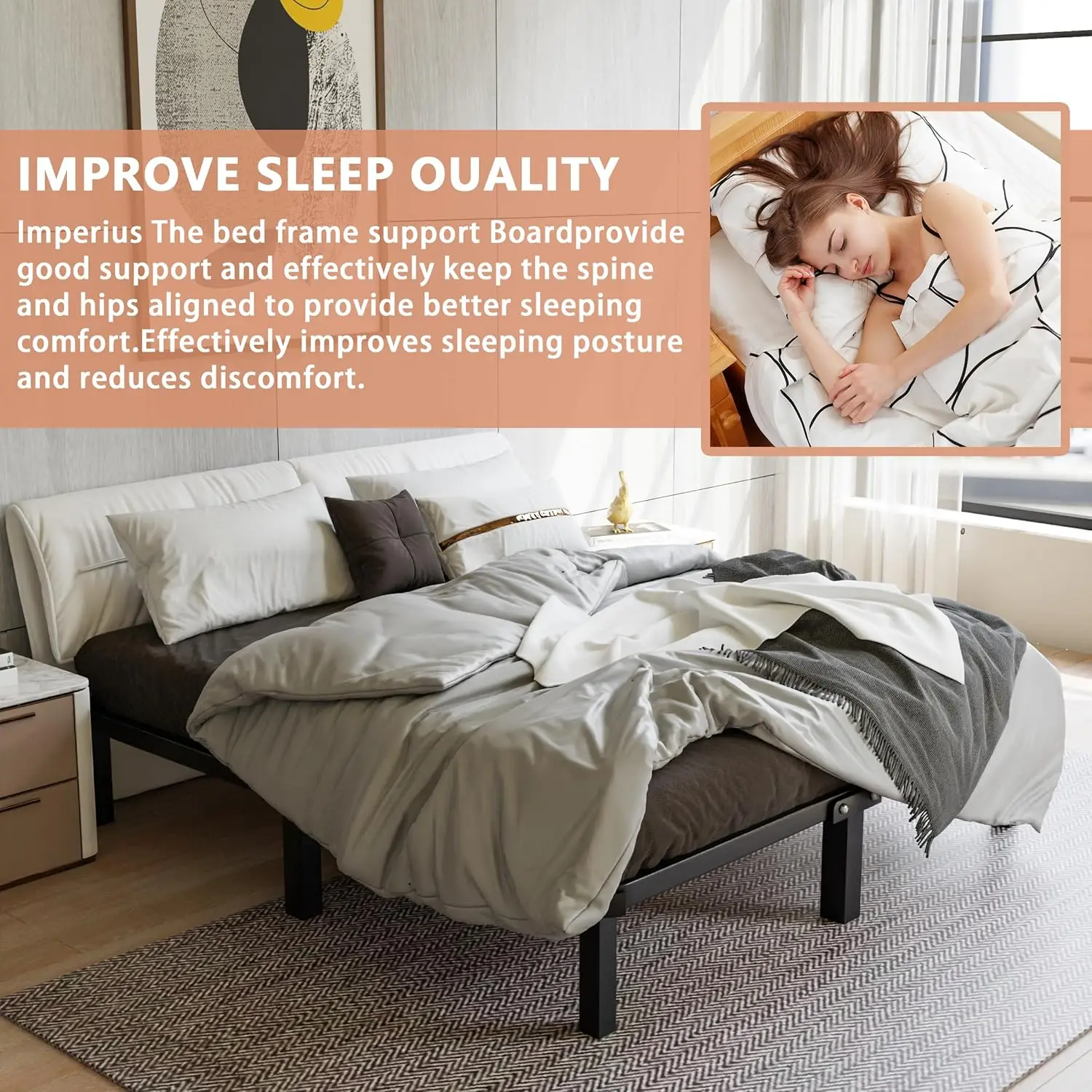 Foldable Box Spring, Bunkie Board, Bed Support Slats, Bed Boards for Under image 5