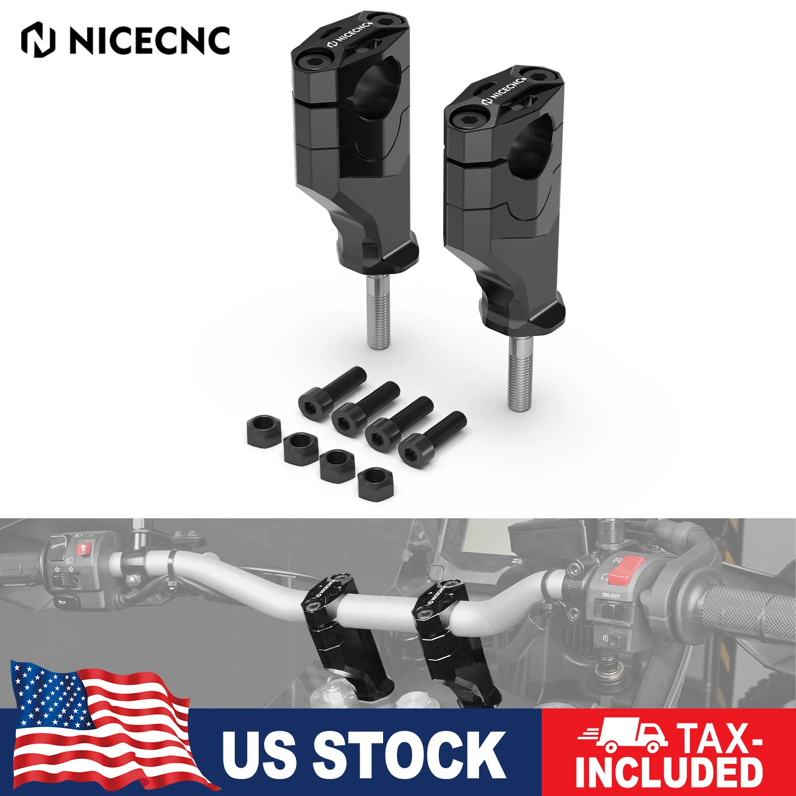 

For Yamaha 2019-2024 2023 Tenere700 XTZ700 T7 20mm Handlebar Bar Riser T700 Tenere 700 Rally Edition 2020-2024 World Raid 2022