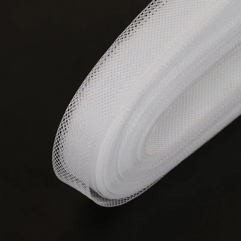 Weiche Polyester-Mesh-Band, glattes Crinolina-Flachband mit Crinolina-Stoff für Hüte/Bastelarbeiten/Kleidungszubehör – Detail 5
