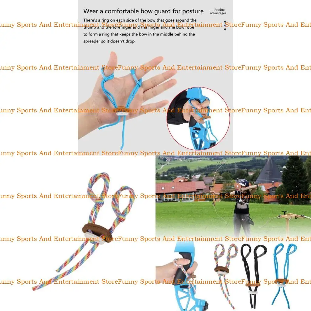 C4DE Verstelbare vingerkleed Recurve Bows Finger Slings voor Recurve Barebow Longbow