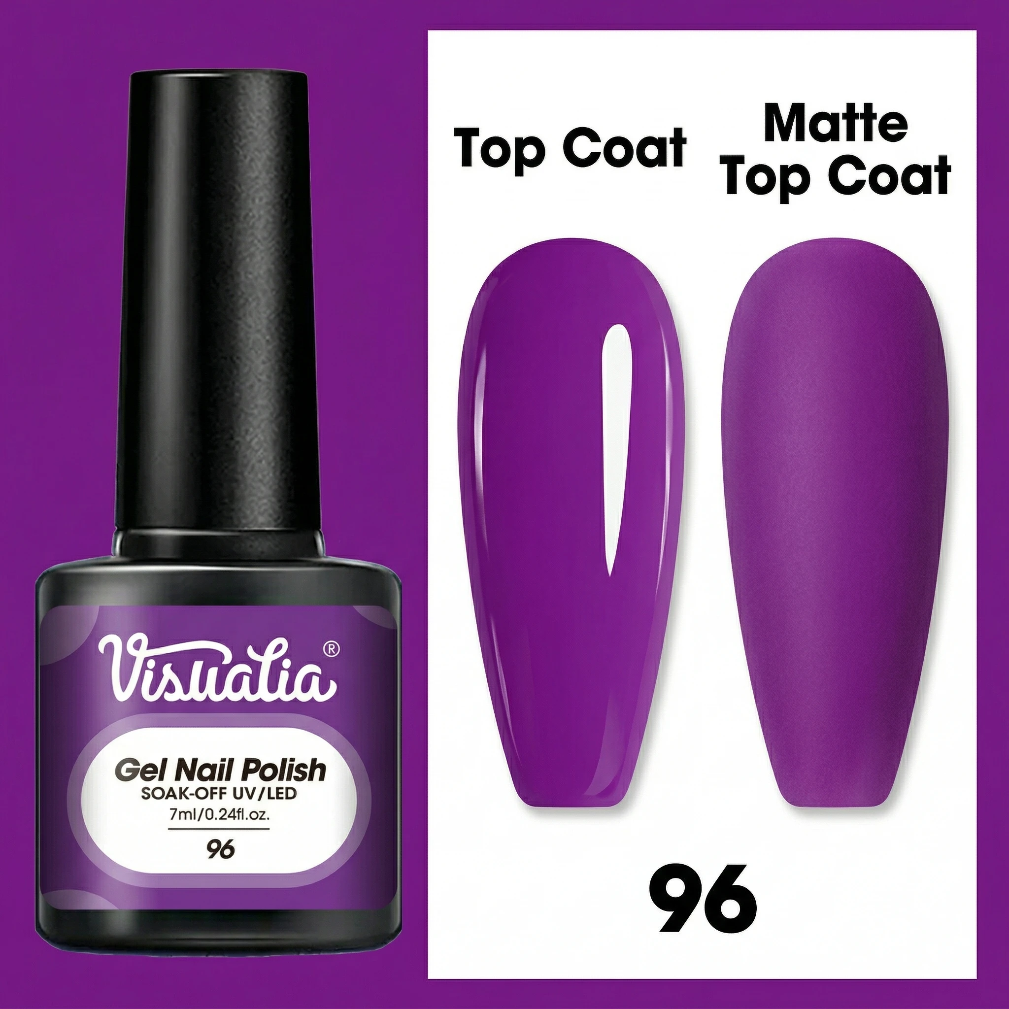 Paarse gel nagellak in effen k - Nail Art Violet recensie en prijs