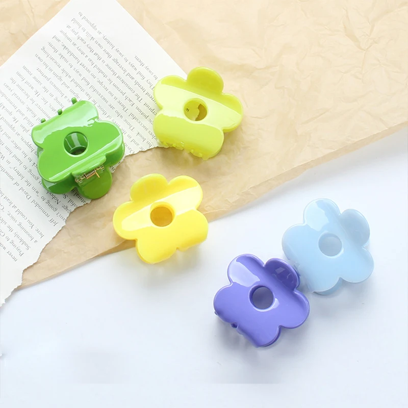Japanese And Korean 6CM Acetic Acid Hair Clip Elegant And Sweet Flower Clip Back Head Updo Shark Clip Hair Accessories