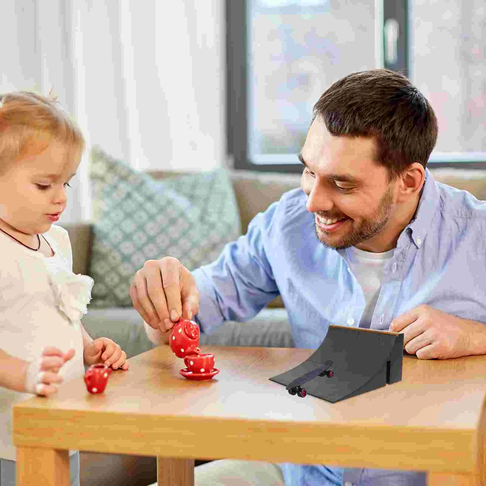 Monopatín de dedo, accesorios de obstáculos para parque, diseño ergonómico, juguete para niños, piezas de rampa de plástico, coordinación para niños, juego divertido, presión de aprendizaje