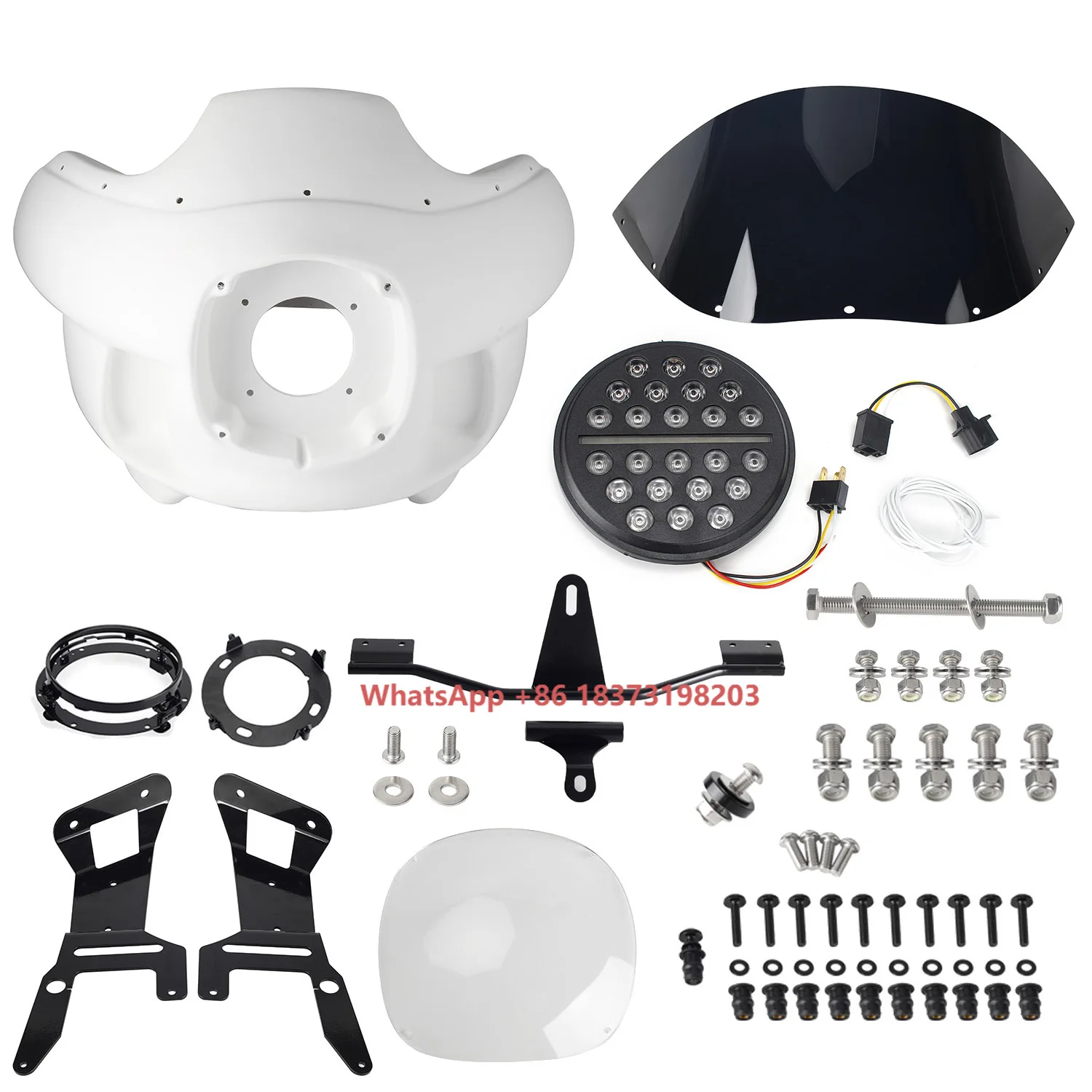 

7" LED Headlight Fairing Upper Cover Mount for Harley Dyna Wide Glide FXDWG FXDL