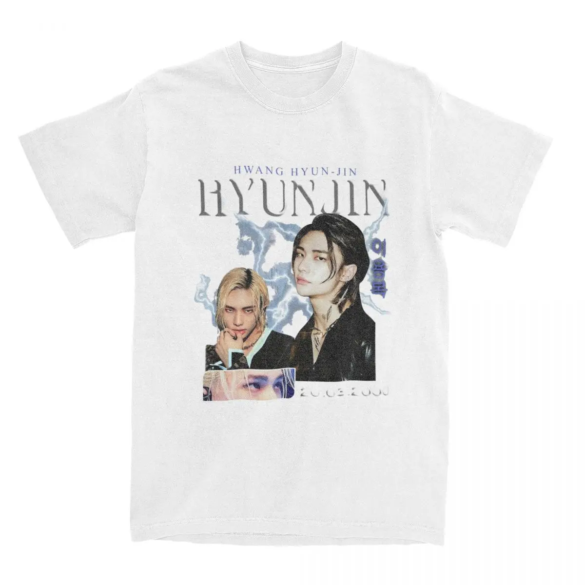 Hyunjin Homeless الأطفال Kpop مروحة تي شيرت الهيب هوب الأمريكية الصيف جديد إمرأة ريترو موضة المشجعين قصيرة الأكمام #3