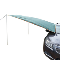 Car Side Canopy, Silver Coated SUV Car Side Tent, 5-8 Person Camping Sunshade Canopy, Outdoor Suction Cup Style Car Side Tent