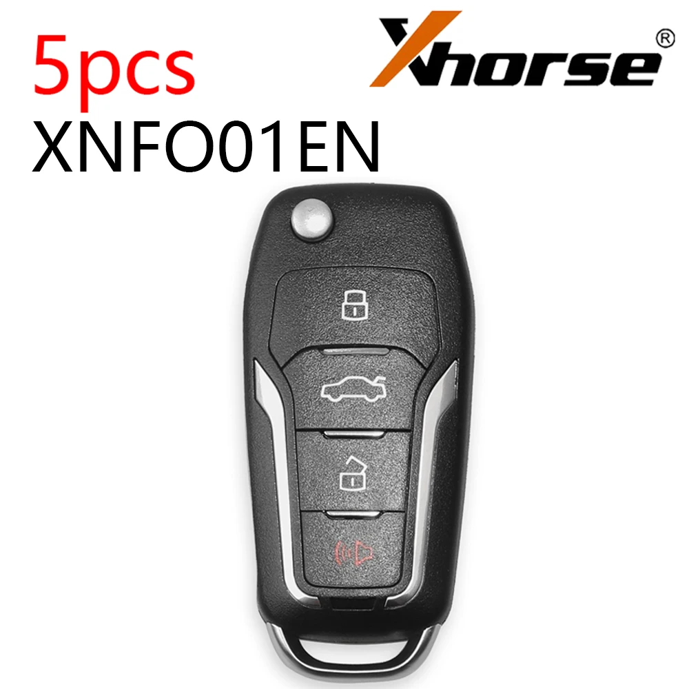 

Xhorse XNFO01EN Wireless Universal Remote Key 4 Buttons For Ford English Version for VVDI2 Mini Remote Programmer 5PCS/Lot