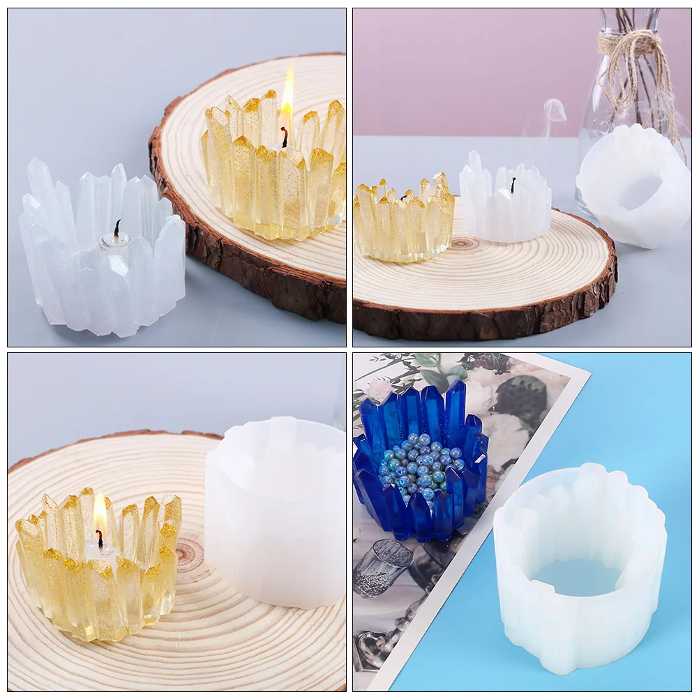 

3 Pcs Epoxy Mold Soap Resin Casting Silicone for DIY Candlestick Indoor Silica Gel Craft Making Tools