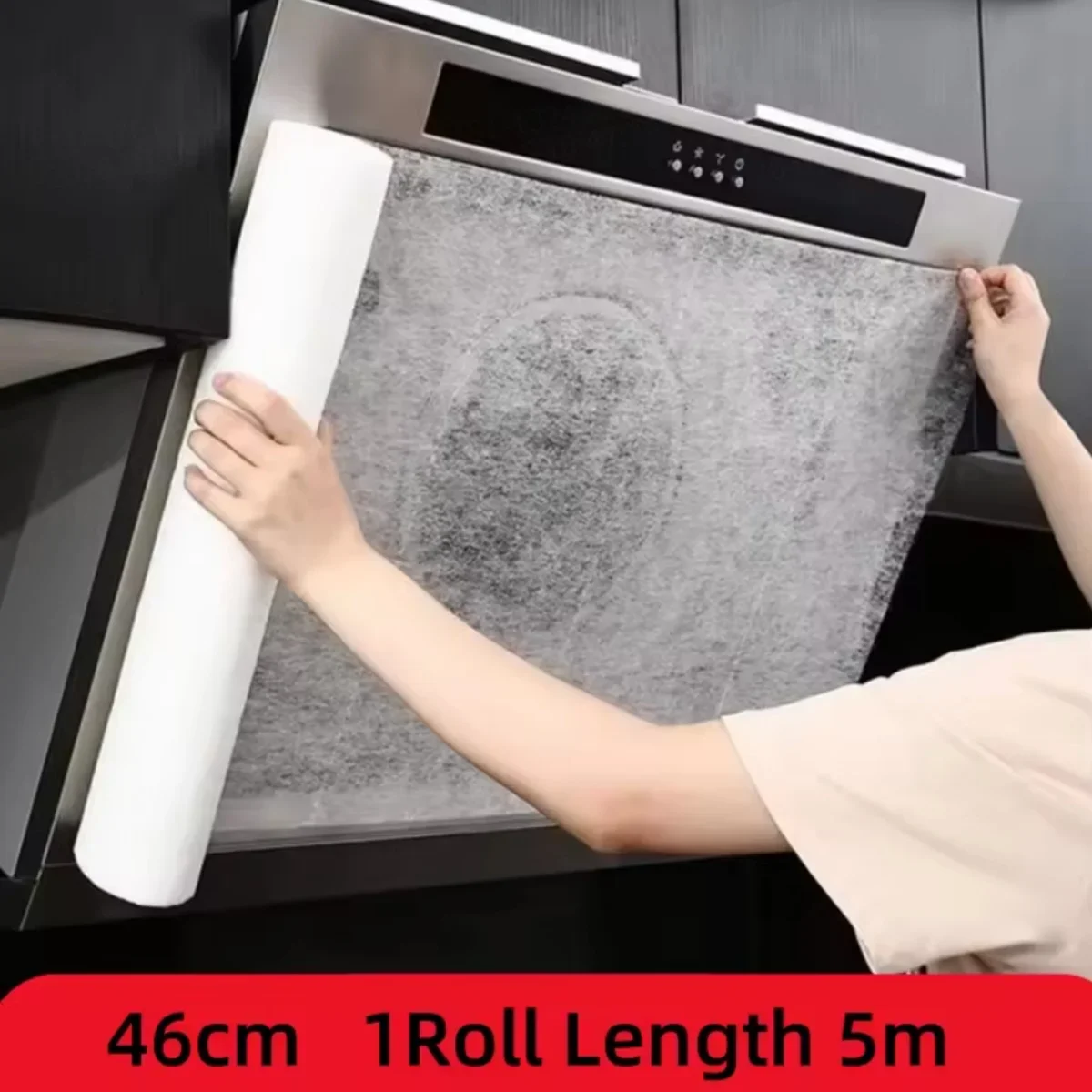 5/10M Einweg-Dunstabzugshauben-Ölfilterpapier aus Vliesstoff, Filter für Dunstabzugshauben, Küchenabzugshauben-Fettfilter, Anti-Öl-Baumwolle – Detail 3