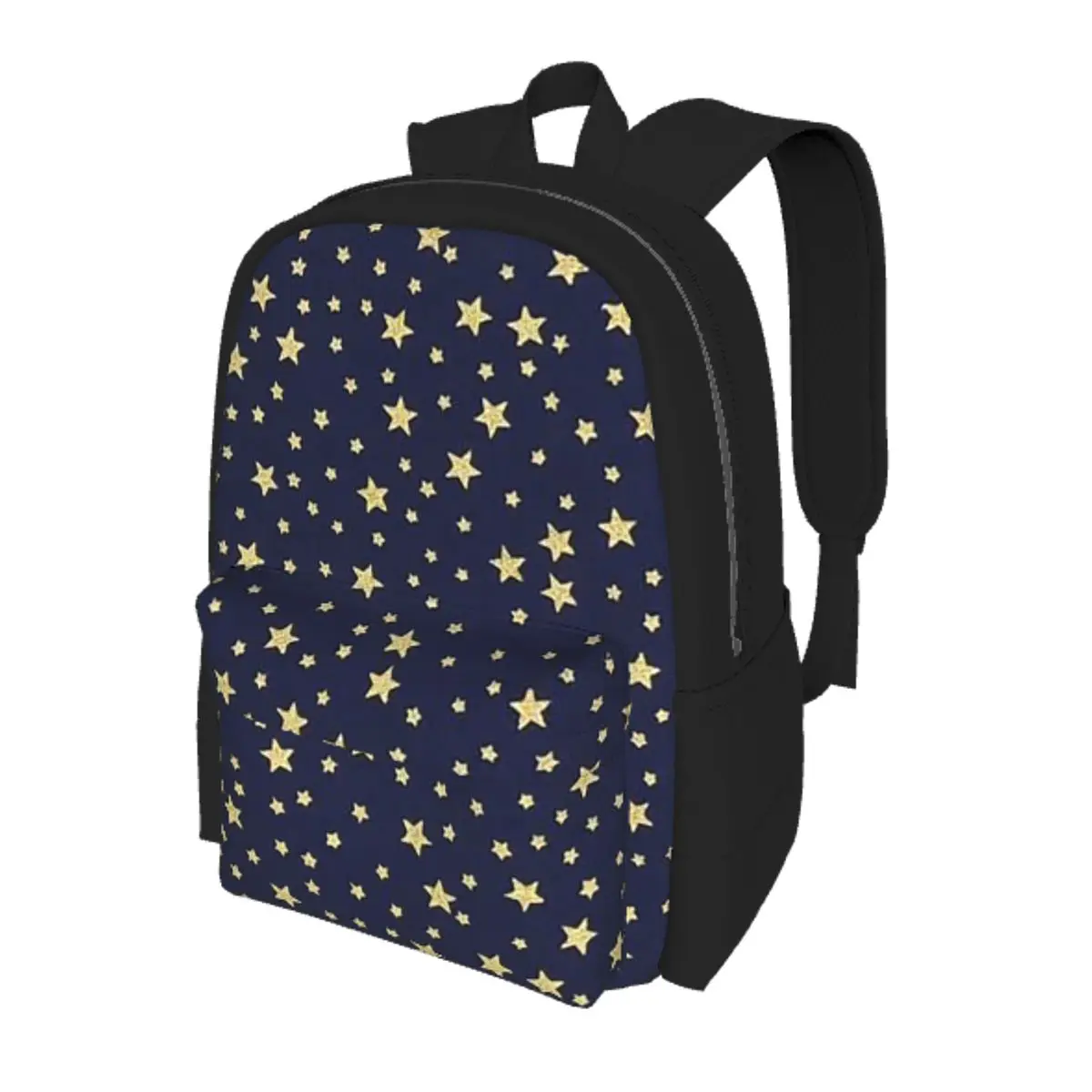 

Navy Blue Sky And Stars Print Student Backpack School Bag Hiking Travel Daypack for Men Women Bookbag Shoulder Bags