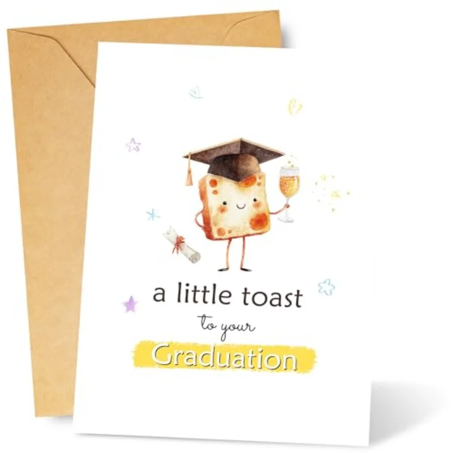 

Funny Nurses Graduation Card for Nursing School, Toast to Medical Grad Cards for Her, with Envelope