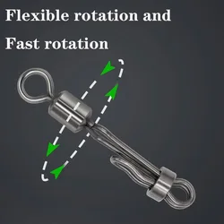 10Pcs/Pack 8-Shape Ring Carp Fishing Pellet Line New Style Carp Rolling Swivel With Lock Snap Change Connector Fish Accessories