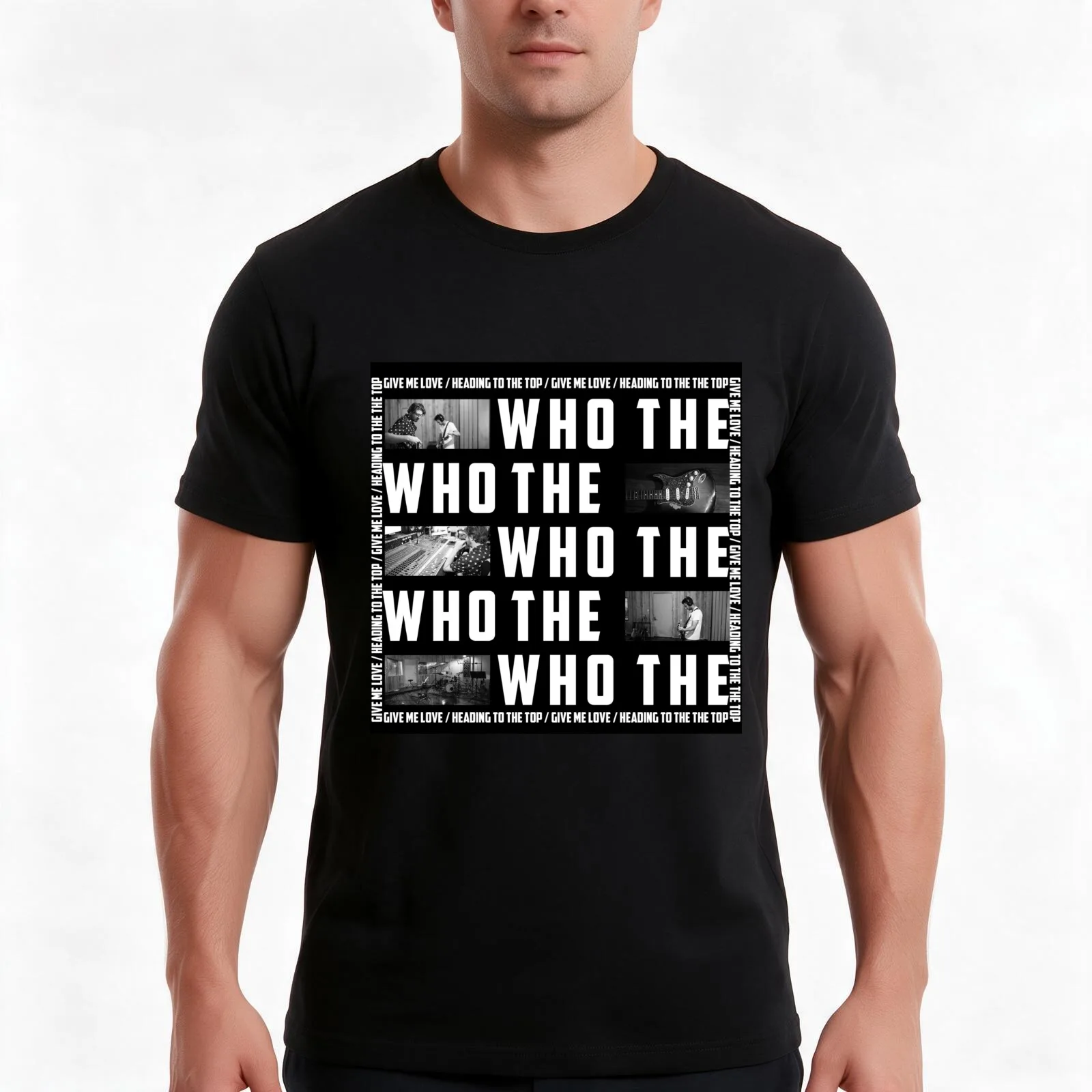 Who The Heading To The Top/Give Me Love T-Shirt, Summer Casual Cotton Tee, Oversized Streetwear Tops, Vintage Graphic Print