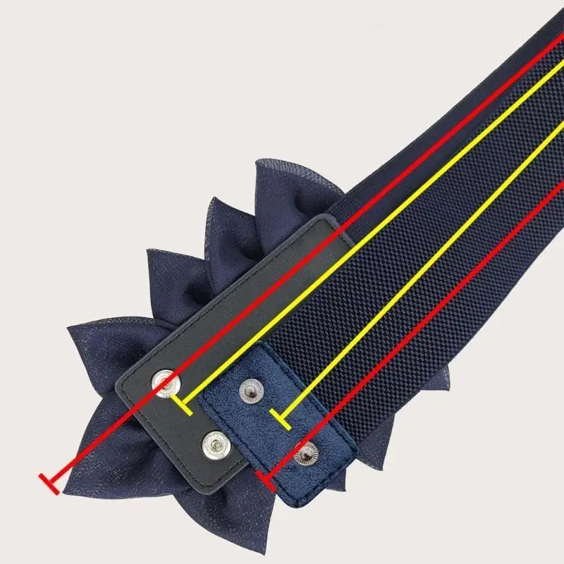 

39BD Flower Pattern Waistband Ladies Stylish Wide Stretch Belt Sophisticated Belt for Ladies Fashionable Dress Accessory