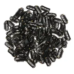 100 Uds 28mm Clips de Metal trama extensiones postizas postizo