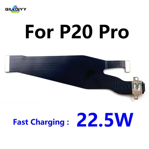 USB Charging Dock Flat Cable For Huawei P20 Pro Tail Plug Small Board Charg Connector Flexible Ribbon Replacement P20Pro