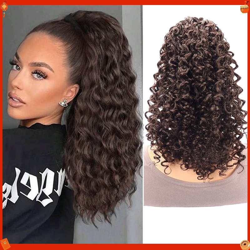 synthetic-curly-ponytail-wig-short-spiral-voluminous-drawstring-elastic-net-small-curls-hairpiece-cosplay-daily-party-styling