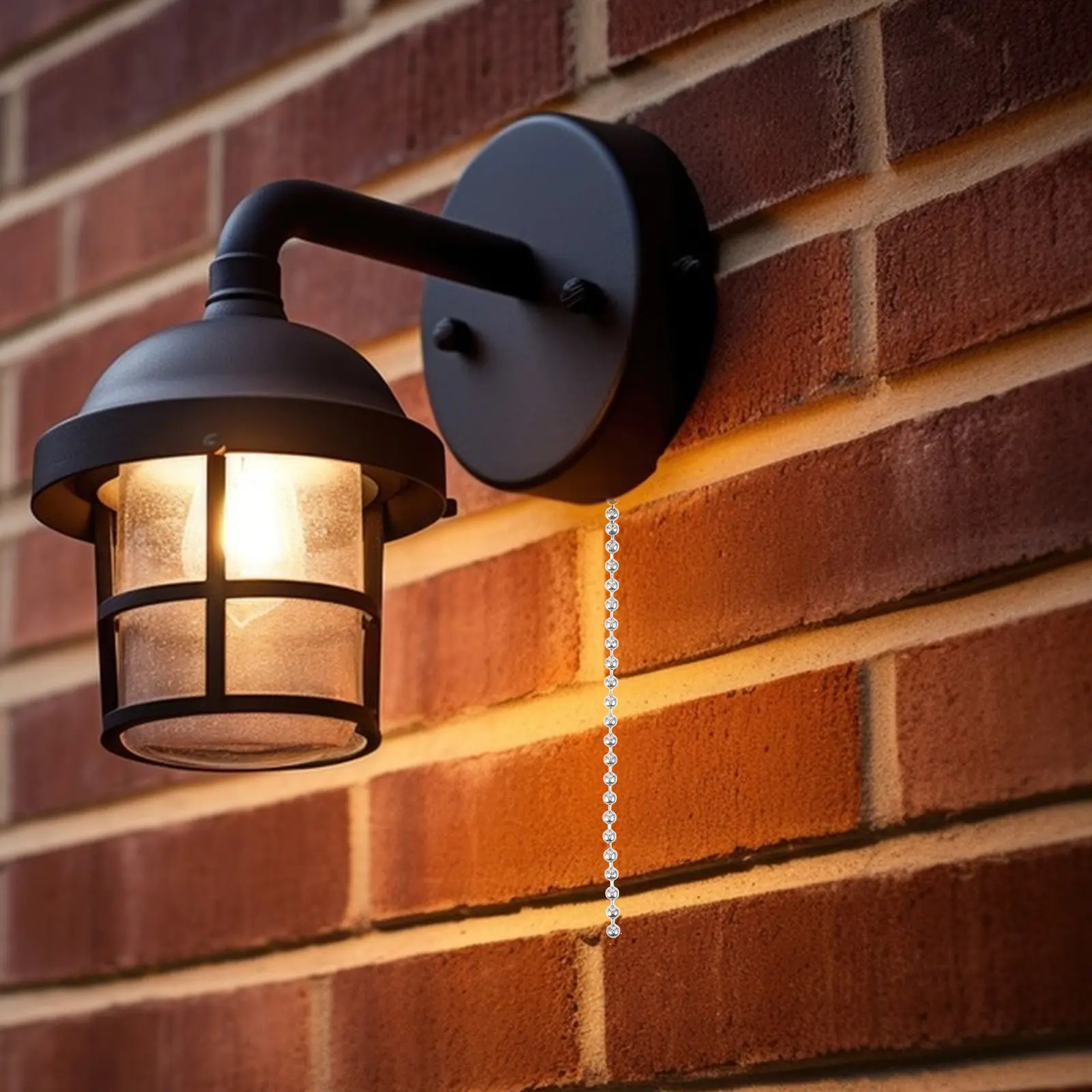 

Nickel Ceiling Fan Pull Chain Extension Easy Operate Replacement Lamp Pull Chain Extender for Ceiling Fan Light Fixture Wall