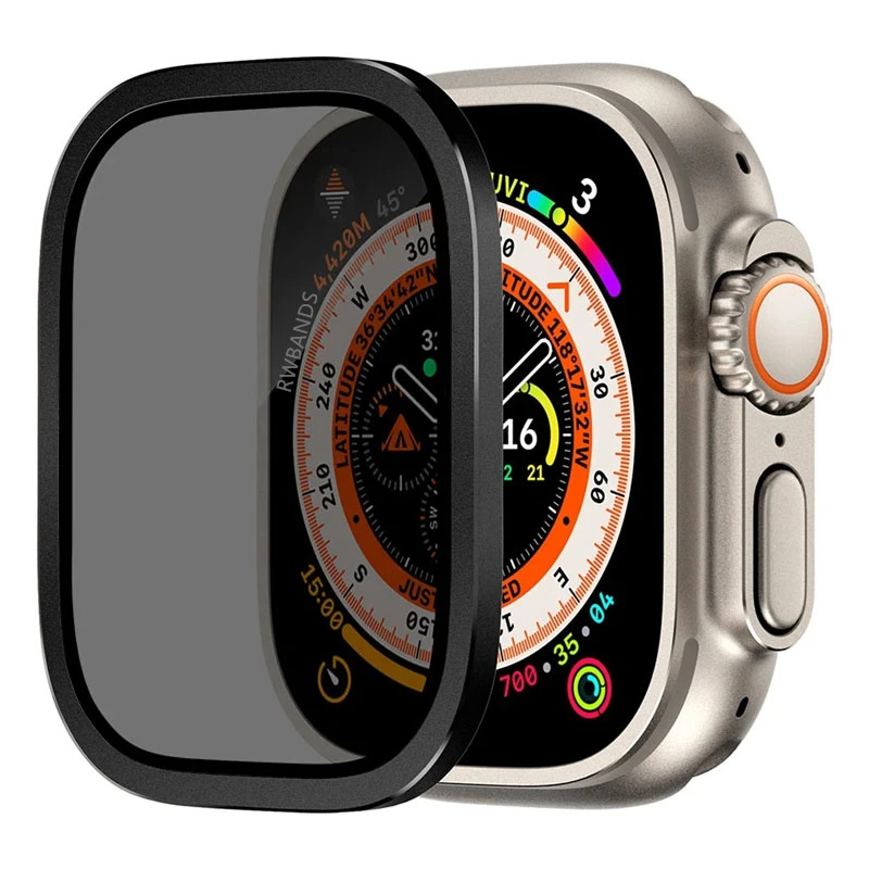 

Aluminium Alloy Case+Tempered Glass for Apple Watch Ultra 3 49mm HD/privacy Anti-Scratch Screen Protector iWatch Ultra 49mm Film