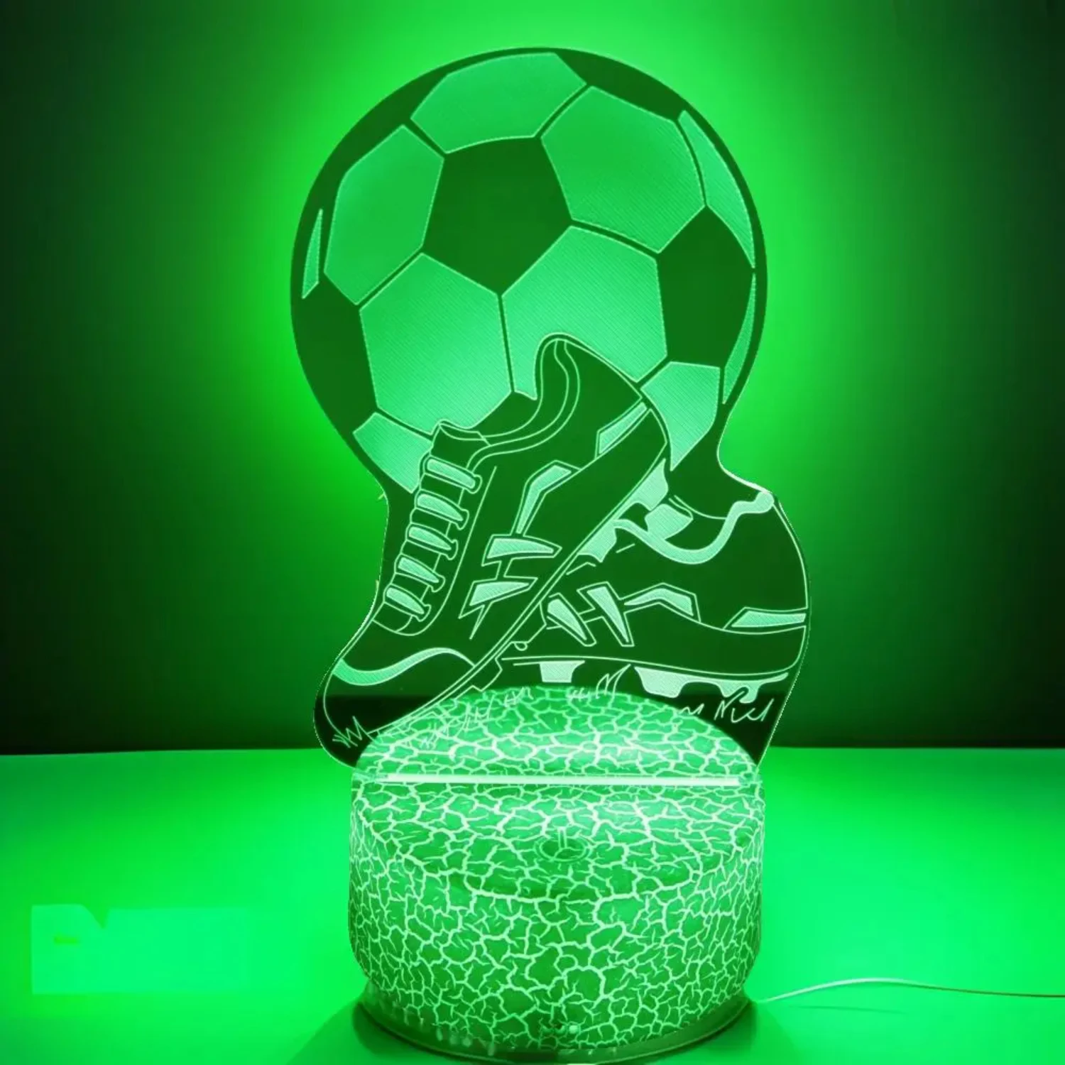 3D Football Lamp Illusion Child LED Night Light Luminous Soccer ball   Nightlight  Bedroom Decoration Table Lamp Gifts