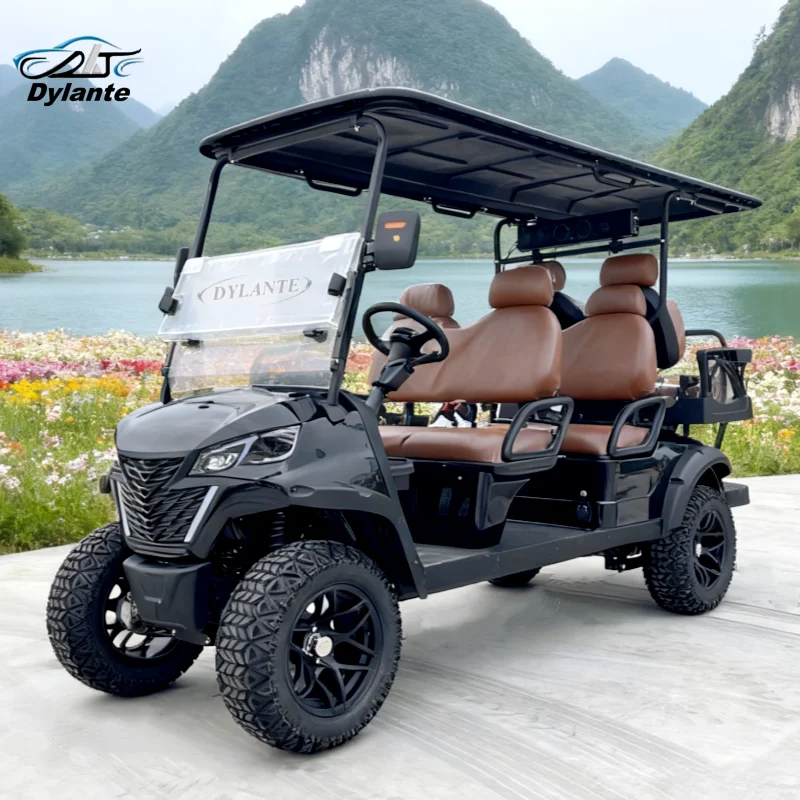 The Latest Lithium Battery 48V Solar Panel Off-Road ATV High-End Golf Cart Independent Suspension Electric Recreational Vehicle