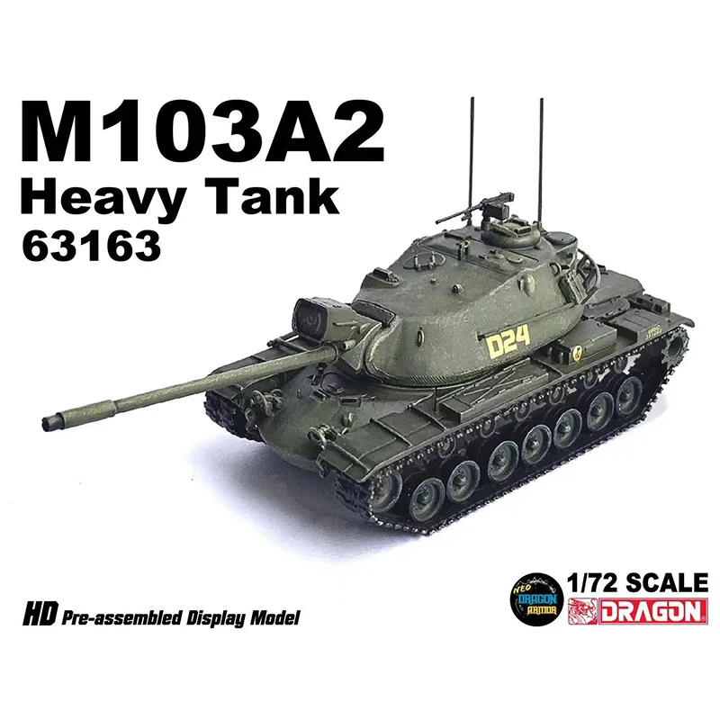 Dragon 1/72 US M103A2 Heavy Tank Model Pendulum World 63162 63163 Pre-assembled Display Soldier Weapon Collection In Stock