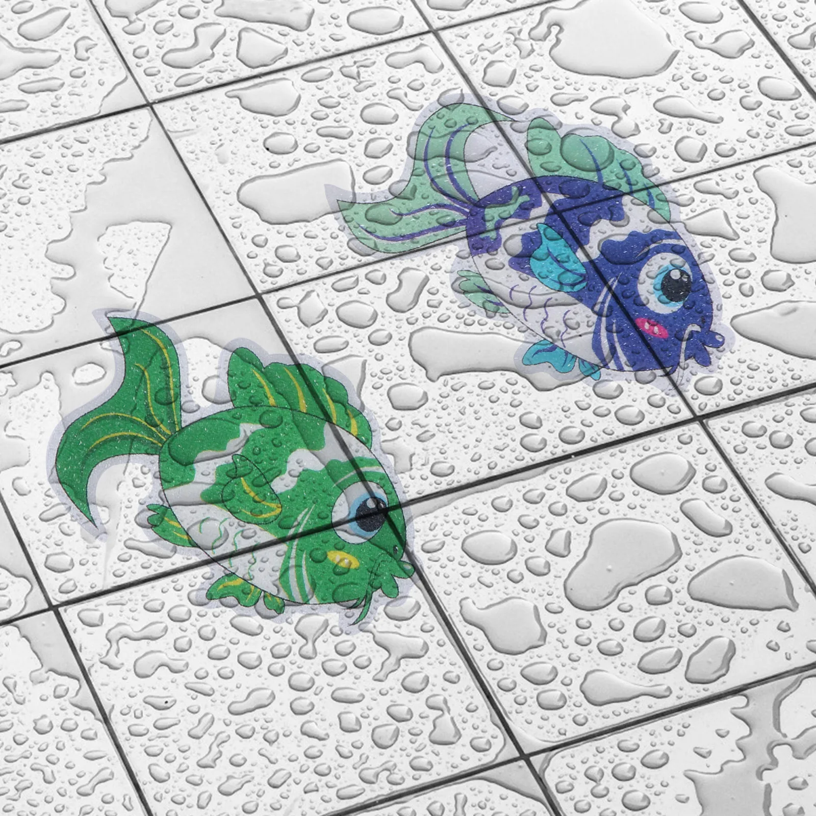 

6pcs Anti-Slip Stickers For Bathtub Colorful Fish Design Self-Adhesive Bathroom Floor Decals Non-Slip Shower Surface Tiles