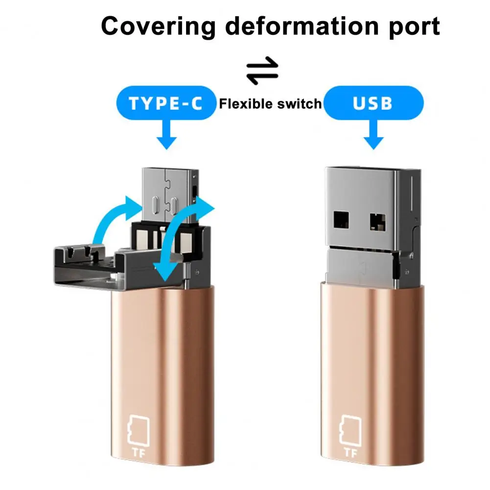 Usb-c Card Reader Universal 2-in-1 Sd Tf Memory Card Reader High-speed Plug-and-play Compact Size No Driver Type-c Card Reader
