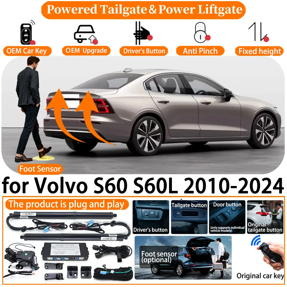 

ZhuCamX Car OEM Smart Powered Tailgate system for Volvo S60 S60L 2010-2024 Automatic Electric Power Tailgate Tail Gate Lift kit