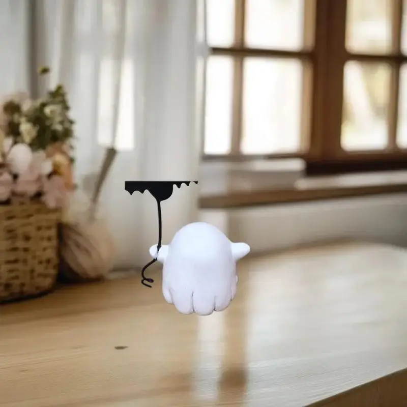 Fantôme d'Halloween amusant à une unité avec accessoire de bureau chauve-souris, cadeau de fête, fantôme miniature au format des doigts