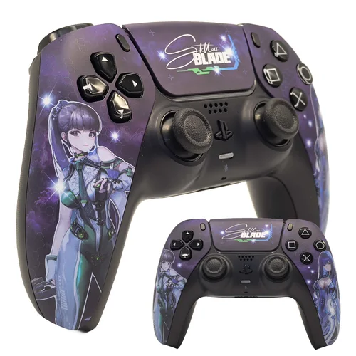 Imagen 1 del producto Para carcasa de controlador PS5, cubierta de placa frontal personalizada Stellar Blade EVE con panel táctil para DualSense, reemplazo para BDM-010 to050
