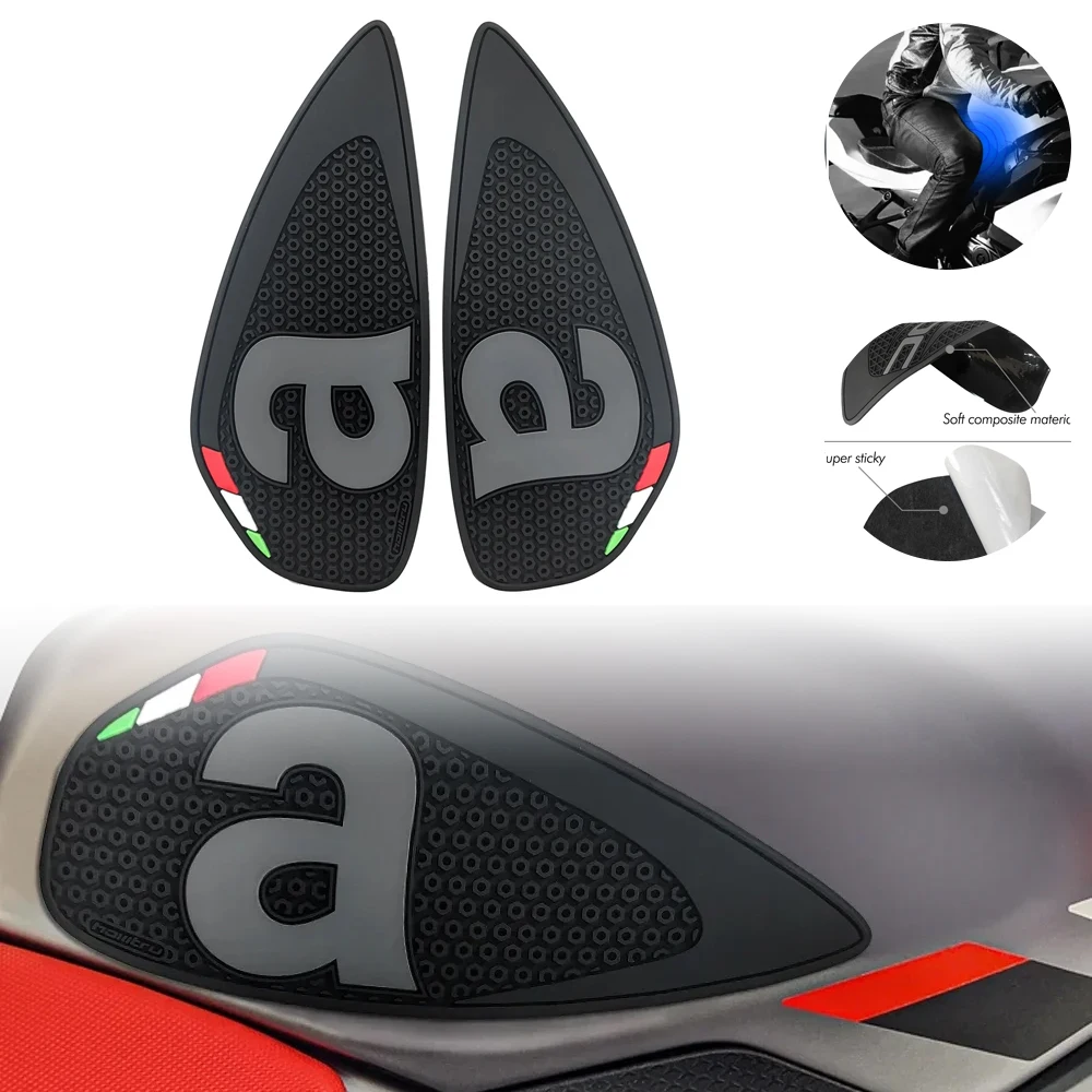 

Для Aprilia RSV4 TUONO RS 660 1100 2021-2024 мотоциклетная противоскользящая боковая накладка на топливный бак, ПВХ наклейка