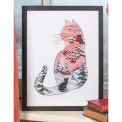 7104 Cross Stitch Sets Cross Stitch Paintings 14ct 18ct Stich Cross Stitch Kit Embroidery Needle Arts & Craft Complete Kit Cat