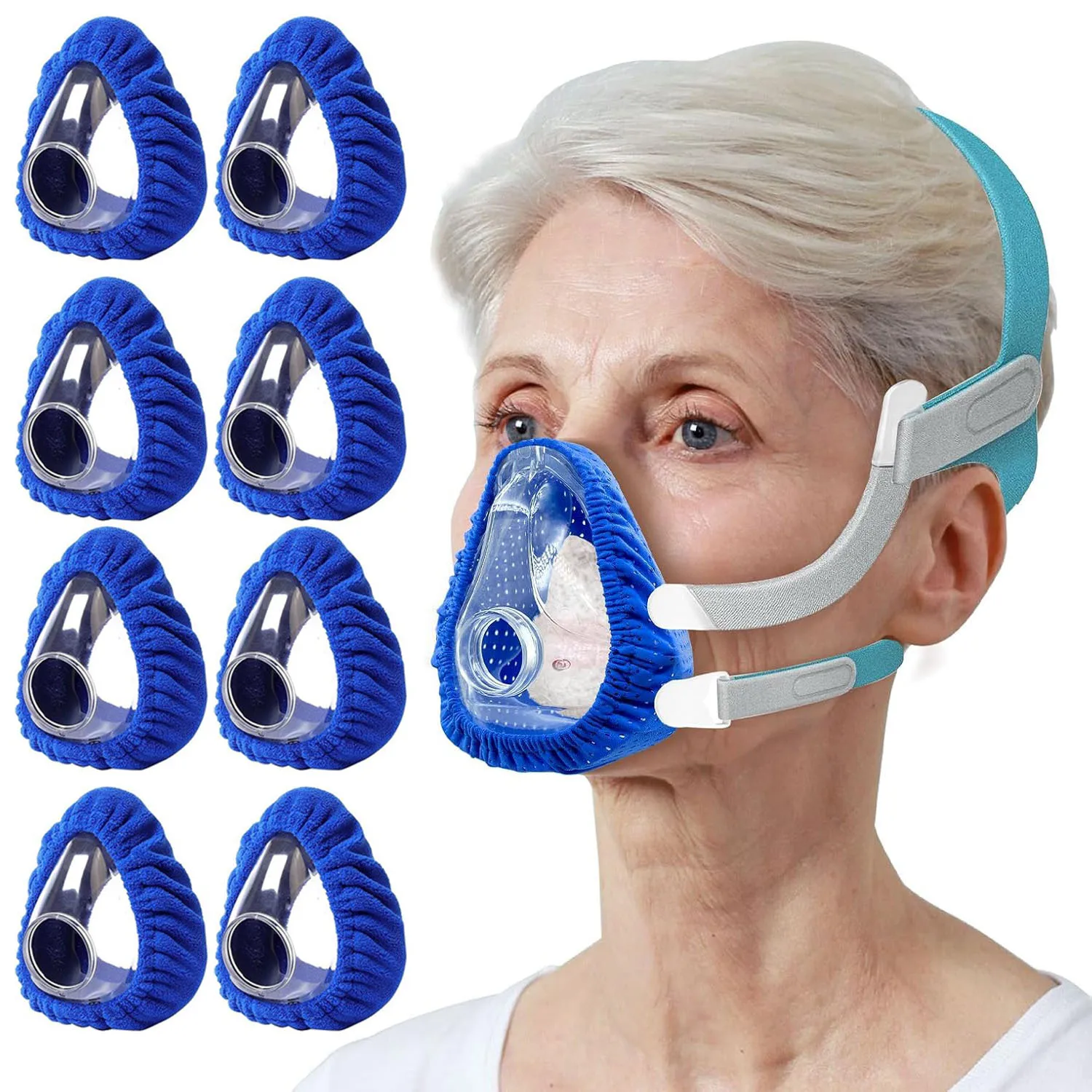 CPAP Mask Liners Soft Breathable Fabric Cushion Pads, Reusable Washable Hypoallergenic Cotton Covers, Help Reduce Skin Pressure
