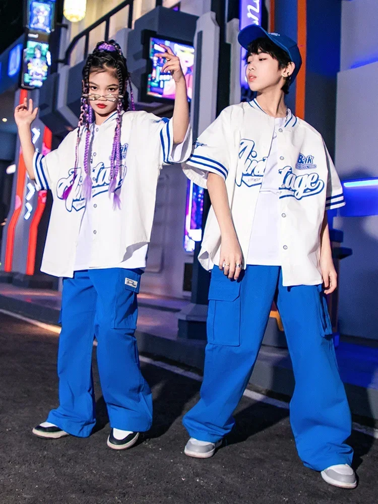 

Children's Sports Set Children's Street Dance Trend Baseball Coat Hiphop Boys' Jazz Drum Stand Girls' Performance Clothing