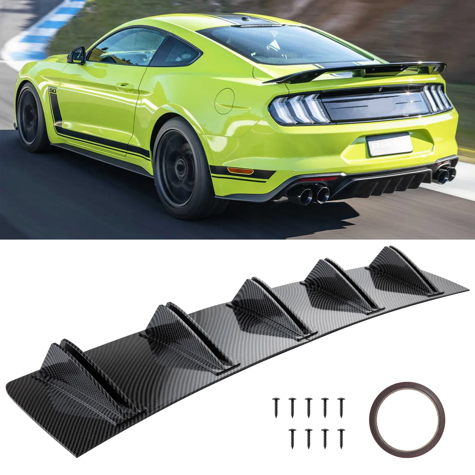 

Задний диффузор-сплиттер («рыбий хвост») для Ford Mustang GT