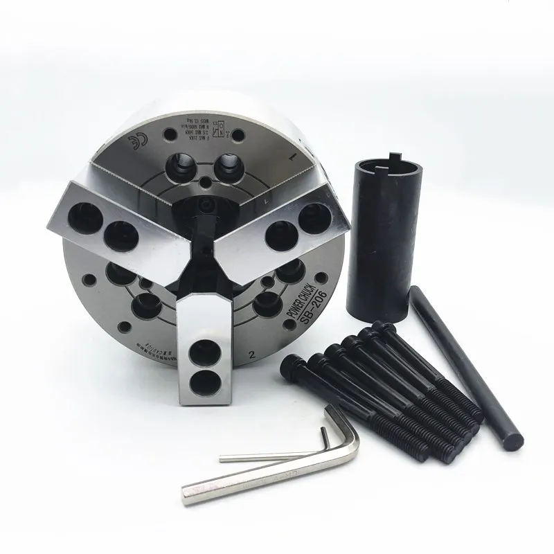SB-204 SB-205 4/5 inch Hydraulic Chuck Oil Pressure Chuck Three-jaw Chuck Hollow Hydraulic Chuck Mechanical Lathe